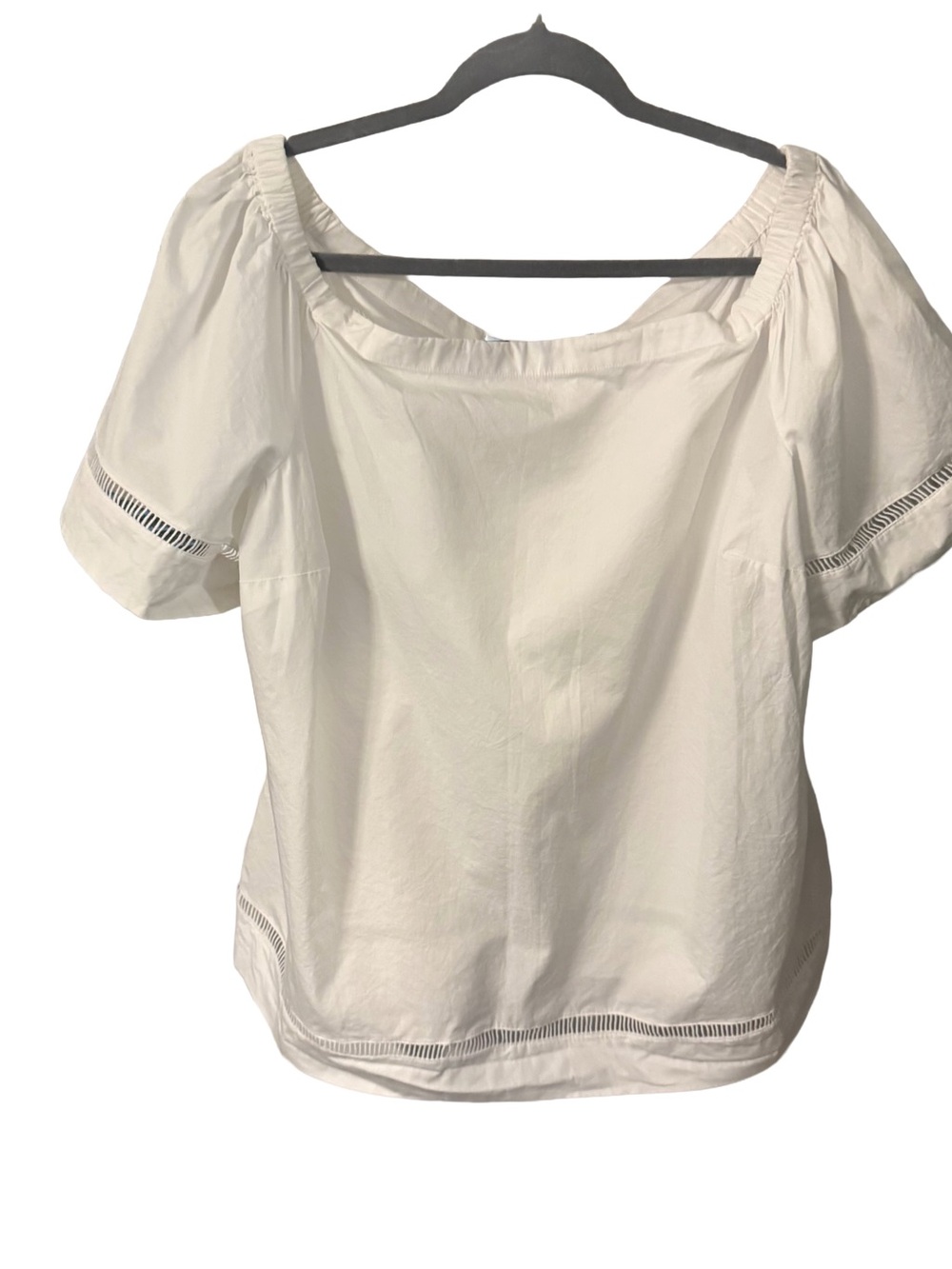 Lauren Ralph Lauren Women’s Off The Shoulder White Cotton Top Sz 1X EUC